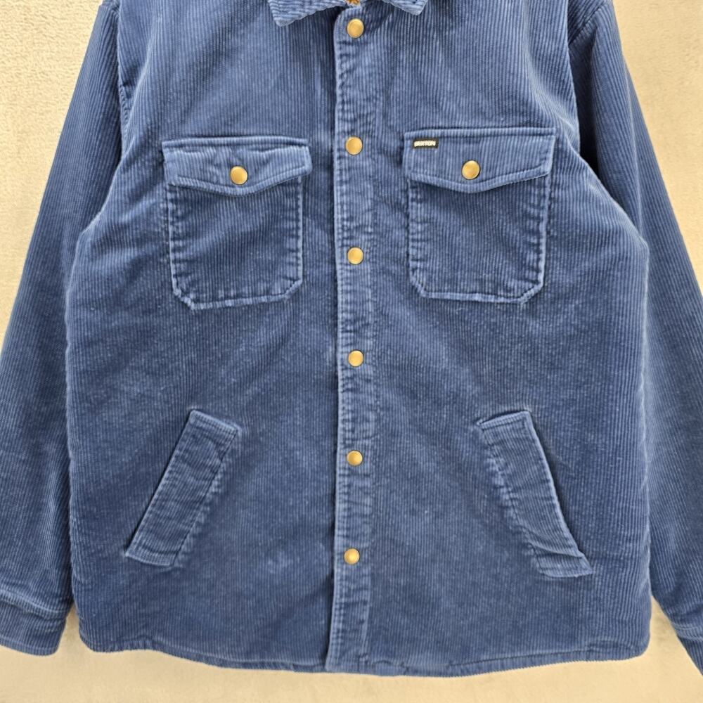 Brixton Durham Sherpa‎ Lined Jacket Mens Joe Blue Corduroy Relaxed Fit - Picture 4 of 13
